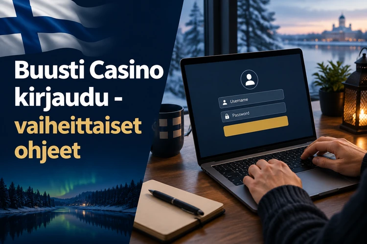 Buusti Casino kirjaudu - vaiheittaiset ohjeet