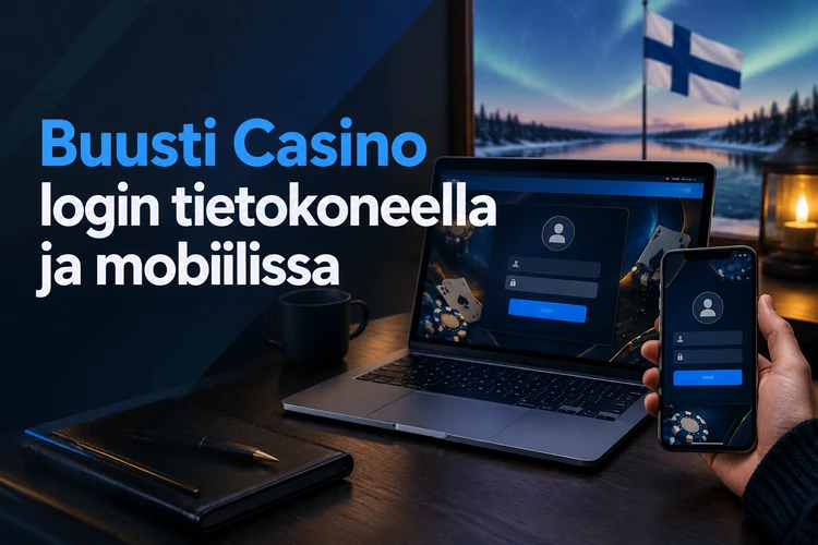 Buusti Casino login tietokoneella ja mobiilissa