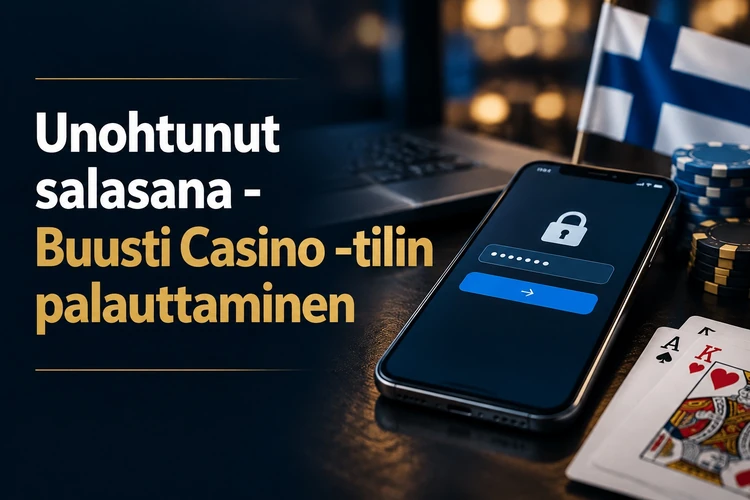 Unohtunut salasana - Buusti Casino -tilin palauttaminen